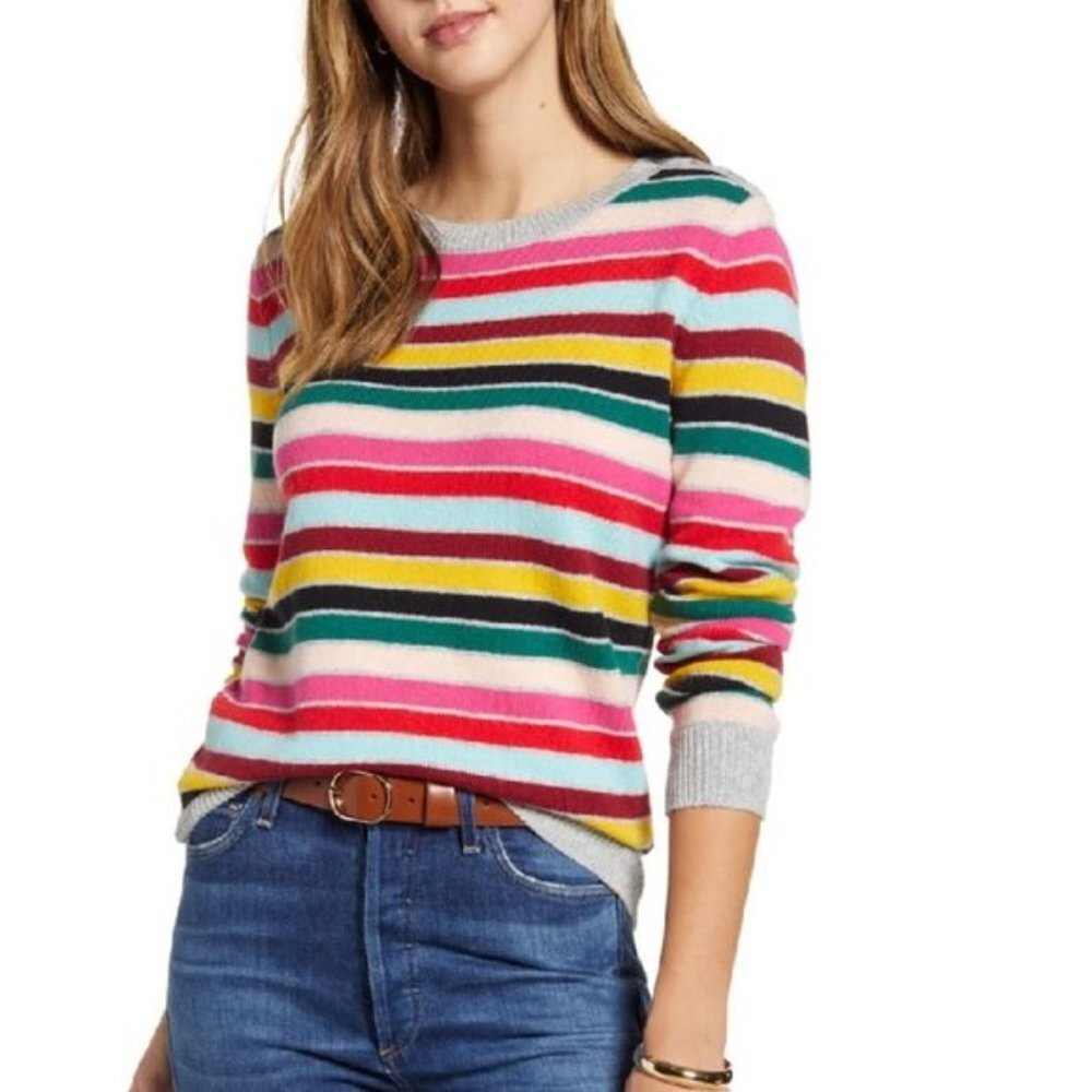 1901 Shoulder Button Cotton & Wool Blend Sweater